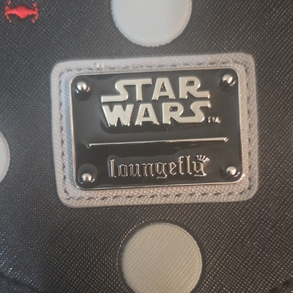 Loungefly Black and White Polka Dot Backpack with Star Wars Theme - Picture 10 of 10